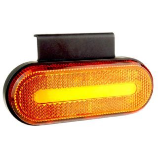 ΦΩΣ ΟΓΚΟΥ ΦΟΡΤΗΓΟΥ LED ΠΟΡΤΟΚΑΛΙ ΟΒΑΛ 10-30V 124x49x22mm ΑΔΙΑΒΡΟΧΟ OM-01-O AMIO 1ΤΕΜ.