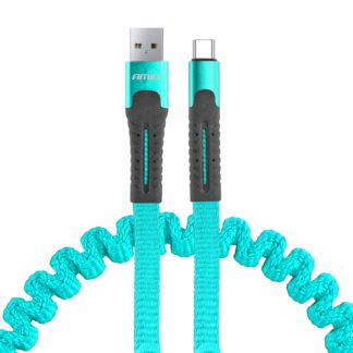 ΚΑΛΩΔΙΟ ΦΟΡΤΙΣΗΣ ΚΑΙ ΣΥΓΧΡΟΝΙΣΜΟΥ ΣΠΙΡΑΛ USB ΓΙΑ USB TYPE C 120cm FullLINK UC-14 AMIO