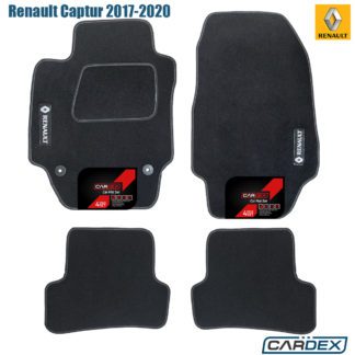 πατάκια renault captur 2017 με λογοτυπο μαρκέ μοκέτα μαύρη με κουμπώματα ecoline cardex
