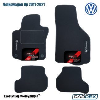 πατακια volkswagen up μαρκε μοκέτα μαύρα με κουμπώματα στον οδηγό cardex