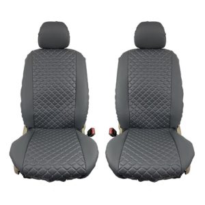 Ημικαλύμματα Καθισμάτων Aυτοκινήτου Δερματίνη Royal Γκρι  Ζευ 2Τμχ