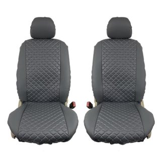 Ημικαλύμματα Καθισμάτων Aυτοκινήτου Δερματίνη Royal Γκρι Ζευ 2Τμχ