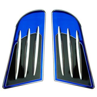 Αυτοκόλλητο Αλουμινίου Εισαγωγής Αέρα Μπλε-Ασημί 16x8.5cm