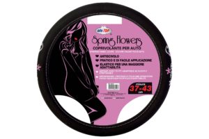 ΚΑΛΥΜΜΑ ΤΙΜΟΝΙΟΥ 37-43cm ΜΑΥΡΟ  ΜΕ ΛΟΥΛΟΥΔΙΑ SPRING FLOWER OTOTOP – 1 ΤΕΜ.