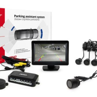 ΣΥΣΤΗΜΑ ΠΑΡΚΑΡΙΣΜΑΤΟΣ 12V ΜΕ 4 ΑΙΣΘΗΤΗΡΕΣ ΤΥΠΟΥ GOLD (ΜΑΥΡΟ) 18mm ΚΑΜΕΡΑ HD-301 ΚΑΙ ΟΘΟΝΗ TFT01 AMIO - 1 ΤΕΜ.