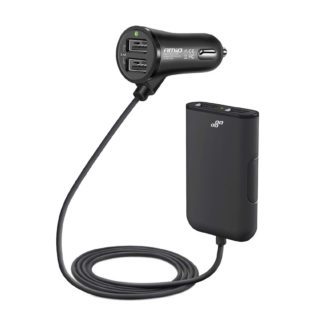 ΦΟΡΤΙΣΤΗΣ ΑΝΑΠΤΗΡΑ ME 4 ΘΥΡΕΣ USB 12V 4,8A ΜΕ ΚΑΛΩΔΙΟ ΠΡΟΕΚΤΑΣΗΣ ΣΤΑ 2 USB