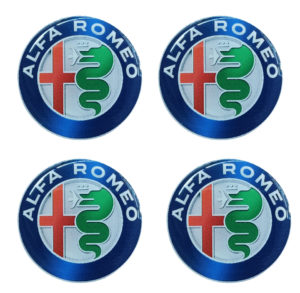 ALFA ROMEO ΑΥΤΟΚΟΛΛΗΤΑ ΣΗΜΑΤΑ ΖΑΝΤΩΝ 5 cm ΜΠΛΕ/ΧΡΩΜΙΟ ΜΕ ΕΠΙΚΑΛΥΨΗ ΣΜΑΛΤΟΥ  – 4 ΤΕΜ.