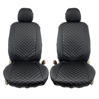 Ημικαλύμματα Καθισμάτων Aυτοκινήτου Δερματίνη Royal Μαύρα Ζευ 2Τμχ