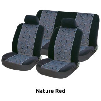 ΚΑΛΥΜΜΑΤΑ ΣΕΤ Α’ ΠΟΙΟΤΗΤΑ VELOUR-JACQUARD 6 ΤΜΧ - Nature Red
