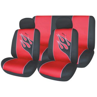 ΚΑΛΥΜΜΑΤΑ ΣΕΤ X-RACING FLAME 6 ΤΜΧ - ΜΑΥΡΟ/ΚΟΚΚΙΝΟ