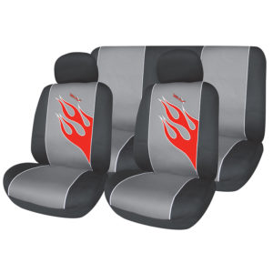 ΚΑΛΥΜΜΑΤΑ ΣΕΤ X-RACING FLAME 6 ΤΜΧ – ΜΑΥΡΟ/ΓΚΡΙ