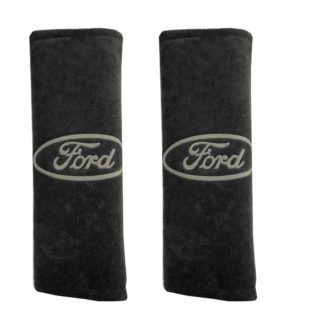 FORD ΜΑΞΙΛΑΡΑΚΙΑ ΓΙΑ ΖΩΝΗ ΑΣΦΑΛΕΙΑΣ 21 X 7,5 cm ΣΕ ΜΑΥΡΟ ΧΡΩΜΑ ΜΕ ΓΚΡΙ LOGO - 2 ΤΕΜ.
