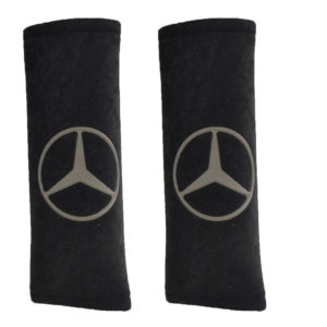 MERCEDES ΜΑΞΙΛΑΡΑΚΙΑ ΓΙΑ ΖΩΝΗ ΑΣΦΑΛΕΙΑΣ 21 X 7,5 cm ΣΕ ΜΑΥΡΟ ΧΡΩΜΑ ΜΕ ΓΚΡΙ LOGO – 2 ΤΕΜ.
