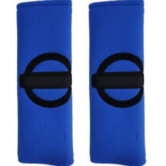 NISSAN ΜΑΞΙΛΑΡΑΚΙΑ ΓΙΑ ΖΩΝΗ ΑΣΦΑΛΕΙΑΣ 21 X 7,5 cm ΣΕ ΜΠΛΕ ΧΡΩΜΑ ΜΕ ΜΑΥΡΟ LOGO - 2 ΤΕΜ.