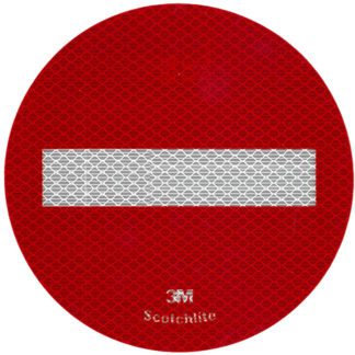 Αυτοκόλλητο Σήμα Πορείας "Απαγορευτικό" 3M Φ15cm 1Τμχ