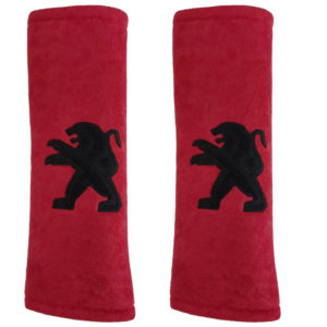 PEUGEOT ΜΑΞΙΛΑΡΑΚΙΑ ΓΙΑ ΖΩΝΗ ΑΣΦΑΛΕΙΑΣ 21 X 7,5 cm ΣΕ ΚΟΚΚΙΝΟ ΧΡΩΜΑ ΜΕ ΜΑΥΡΟ LOGO – 2 ΤΕΜ.