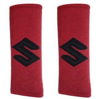 SUZUKI ΜΑΞΙΛΑΡΑΚΙΑ ΓΙΑ ΖΩΝΗ ΑΣΦΑΛΕΙΑΣ 21 X 7,5 cm ΣΕ ΚΟΚΚΙΝΟ ΧΡΩΜΑ ΜΕ ΜΑΥΡΟ LOGO - 2 ΤΕΜ.