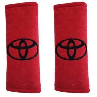 ΤΟΥΟΤΑ ΜΑΞΙΛΑΡΑΚΙΑ ΓΙΑ ΖΩΝΗ ΑΣΦΑΛΕΙΑΣ 21 X 7,5 cm ΣΕ ΚΟΚΚΙΝΟ ΧΡΩΜΑ ΜΕ ΜΑΥΡΟ LOGO - 2 ΤΕΜ.