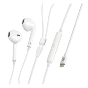 ΑΚΟΥΣΤΙΚΑ BLUETOOTH ΜΕ ΜΙΚΡΟΦΩΝΟ ΚΑΙ ΚΑΛΩΔΙΟ 120cm ΓΙΑ APPLE (8PIN) ΛΕΥΚΑ LAMPA – 1 TEM.