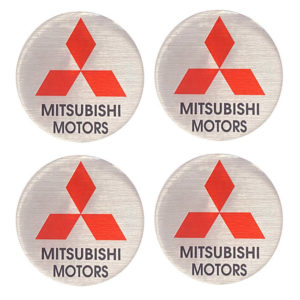 Αυτοκόλλητα Ζαντών Σμάλτο Mitsubishi 60mm 4Τμχ