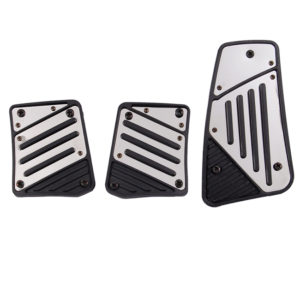 Πεντάλ Αλουμινίου Universal Ανάγλυφο Ασημί – Μαύρο Σετ 3 Τεμάχια