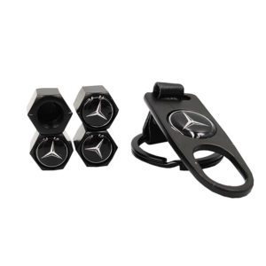 Καπάκια Βαλβίδων Αυτοκινήτου Με Μπρελόκ Mercedes 5 Τεμάχια