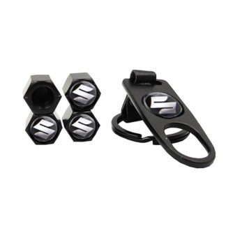 Καπάκια Βαλβίδων Αυτοκινήτου Με Μπρελόκ Suzuki 5 Τεμάχια