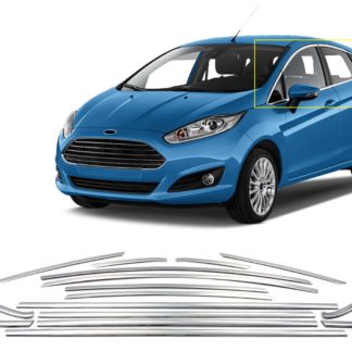 FORD FIESTA HB 5D 09+ TRIM ΠΑΡΑΘΥΡΩΝ ΑΝΟΞΕΙΔΩΤΟ ΑΤΣΑΛΙ ΧΡΩΜΙΟ ​ S-DIZAYN - 16 TEM.