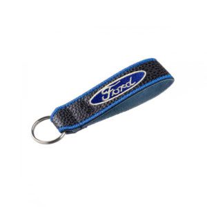 Μπρελόκ Κλειδιών Τεχνόδερμα Κεντητό Δύο Όψεων Ford