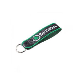 Μπρελόκ Κλειδιών Τεχνόδερμα Κεντητό Δύο Όψεων Skoda