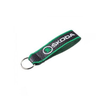 Μπρελόκ Κλειδιών Τεχνόδερμα Κεντητό Δύο Όψεων Skoda
