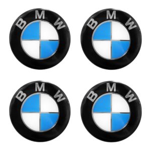 BMW ΑΥΤΟΚΟΛΛΗΤΑ ΣΗΜΑΤΑ ΖΑΝΤΩΝ 6 cm ΜΑΥΡΟ/ΓΑΛΑΖΙΟ/ΧΡΩΜΙΟ ΜΕ ΕΠΙΚΑΛΥΨΗ ΣΜΑΛΤΟΥ  – 4 ΤΕΜ.