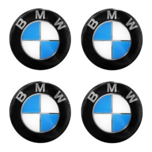 BMW ΑΥΤΟΚΟΛΛΗΤΑ ΣΗΜΑΤΑ ΖΑΝΤΩΝ 5,5 cm ΜΑΥΡΟ/ΓΑΛΑΖΙΟ/ΧΡΩΜΙΟ ΜΕ ΕΠΙΚΑΛΥΨΗ ΣΜΑΛΤΟΥ  – 4 ΤΕΜ.