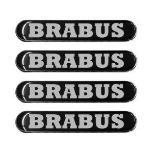 BRABUS ΑΥΤΟΚΟΛΛΗΤΑ 7,5 Χ 1,4 cm ΜΑΥΡΟ/ΧΡΩΜΙΟ ΜΕ ΕΠΙΚΑΛΥΨΗ ΣΜΑΛΤΟΥ – 4 ΤΕΜ.