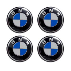 BMW ΚΟΥΜΠΩΤΕΣ ΙΣΙΕΣ ΤΑΠΕΣ ΚΕΝΤΡΟΥ ΖΑΝΤΑΣ ΜΑΥΡΟ/ΜΠΛΕ/ΧΡΩΜΙΟ (ΕΣΩΤΕΡ. 64 mm ΚΑΙ ΕΞΩΤΕΡ. 68 mm) – 4 ΤΕΜ.