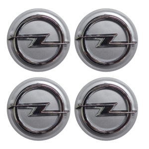 OPEL ΤΑΠΕΣ ΚΕΝΤΡΟΥ ΖΑΝΤΑΣ ΓΚΡΙ/ΑΣΗΜΙ (ΕΣΩΤΕΡ. 56mm ΚΑΙ ΕΞΩΤΕΡ. 59mm) 4ΤΕΜ.