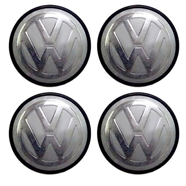 VW ΤΑΠΕΣ ΚΕΝΤΡΟΥ ΖΑΝΤΑΣ ΓΚΡΙ/ΧΡΩΜΙΟ ΚΟΥΜΠΩΤΕΣ (ΕΣΩΤΕΡ. 56mm ΚΑΙ ΕΞΩΤΕΡ. 58mm) 4ΤΕΜ.