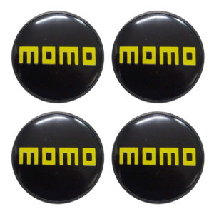 MOMO ΤΑΠΕΣ ΚΕΝΤΡΟΥ ΖΑΝΤΑΣ ΜΑΥΡΟ/ΚΙΤΡΙΝΟ ΚΟΥΜΠΩΤΕΣ (ΕΣΩΤΕΡ. 56mm ΚΑΙ ΕΞΩΤΕΡ. 58mm) 4ΤΕΜ.