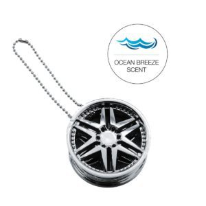 ΑΡΩΜΑΤΙΚΟ ΚΡΕΜΑΣΤΟ ΣΕ ΣΧΗΜΑ ΖΑΝΤΑΣ CHROME WHEEL OCEAN BREEZE 6cm SIMONI RACING – 1 TEM.