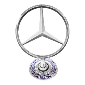 MERCEDES ΜΕΤΑΛΛΙΚΟ ΣΗΜΑ 3D ΜΕ ΒΑΣΗ ΓΙΑ ΚΑΠΩ 7,5 Χ 10,3 cm ΜΠΛΕ/ΧΡΩΜΙΟ (ΒΙΔΩΤΟ) - 1 ΤΕΜ.
