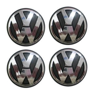 VW ΤΑΠΕΣ ΚΕΝΤΡΟΥ ΖΑΝΤΑΣ ΜΑΥΡΟ/ΧΡΩΜΙΟ ΣΑΓΡΕ ΚΟΥΜΠΩΤΕΣ 4ΤΕΜ.