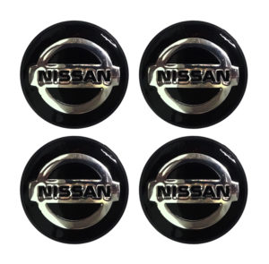 NISSAN ΚΟΥΜΠΩΤΕΣ ΤΑΠΕΣ ΚΕΝΤΡΟΥ ΖΑΝΤΑΣ (ΜΑΥΡΟ/ΧΡΩΜΙΟ – ΕΣΩΤΕΡ. 56mm ΚΑΙ ΕΞΩΤΕΡ. 58mm) – 4 ΤΕΜ.