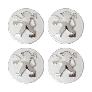 PEUGEOT ΤΑΠΕΣ ΚΕΝΤΡΟΥ ΖΑΝΤΑΣ ΓΚΡΙ/ΧΡΩΜΙΟ ΚΟΥΜΠΩΤΕΣ (ΕΣΩΤΕΡ. 58mm ΚΑΙ ΕΞΩΤΕΡ. 60mm) 4ΤΕΜ.