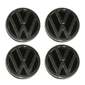 ΤΑΠΕΣ ΚΕΝΤΡΟΥ ΖΑΝΤΑΣ VW ΧΡΩΜΙΟ/ΜΑΥΡΟ ΚΟΥΜΠΩΤΕΣ  4ΤΕΜ.