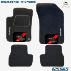 Citroen C3 2009-2016 – Μαρκέ Πατάκια Αυτοκινήτου μοκέτα Eco-Line 4τμχ της Cardex