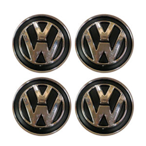 ΤΑΠΕΣ ΚΕΝΤΡΟΥ ΖΑΝΤΑΣ VW ΧΡΩΜΙΟ/ΜΑΥΡΟ ΚΟΥΜΠΩΤΕΣ 4ΤΕΜ.