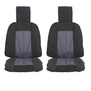 Ημικαλύμματα Καθισμάτων Αυτοκινήτου Prestige Μαύρο – Γκρι Ζευ 2 Τεμάχια