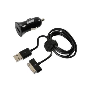 Καλώδιο Φόρτισης και Μεταφοράς Δεδομένων USB για SAMSUNG 30pin 100cm με αντάπτορα αναπτήρα USB 12/24V