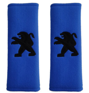 PEUGEOT ΜΑΞΙΛΑΡΑΚΙΑ ΓΙΑ ΖΩΝΗ ΑΣΦΑΛΕΙΑΣ 21 X 7,5 cm ΣΕ ΜΠΛΕ ΧΡΩΜΑ ΜΕ ΜΑΥΡΟ LOGO – 2 ΤΕΜ.