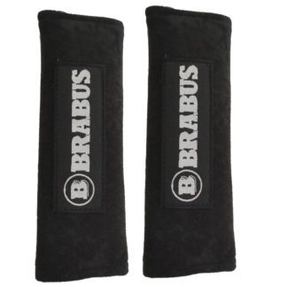 BRABUS ΜΑΞΙΛΑΡΑΚΙΑ ΓΙΑ ΖΩΝΗ ΑΣΦΑΛΕΙΑΣ 21 X 7,5 cm ΣΕ ΜΑΥΡΟ ΧΡΩΜΑ ΜΕ ΛΕΥΚΟ LOGO - 2 ΤΕΜ.